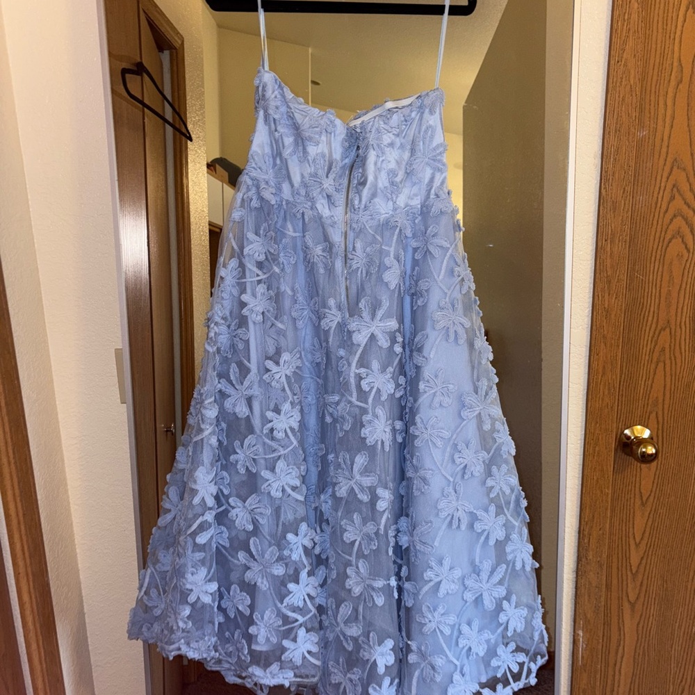 Angel Biba Blue Strapless A-line Dress - Picture 4 of 6